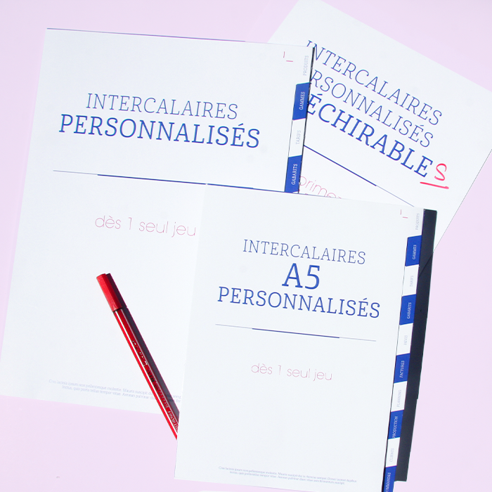 Intercalaires personnalisables
